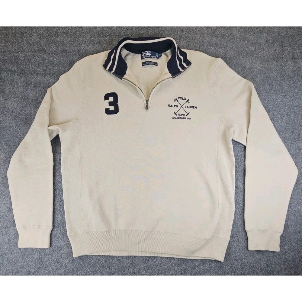 Vintage Polo Ralph Lauren RLPC 1/4 Zip Pullover Sweater Mens XL PERFECT‎ 1384